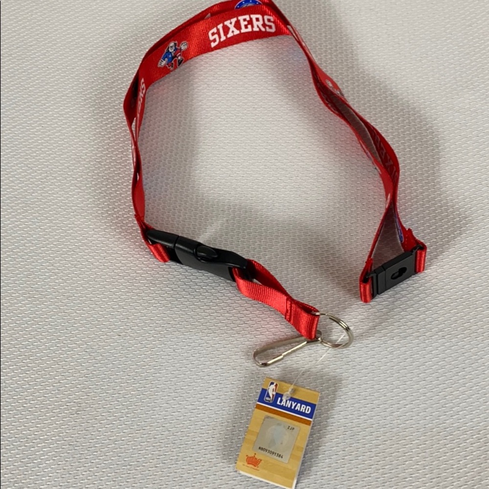 Philadelphia 76ers Red Lanyard Key Chain - Picture 4 of 5